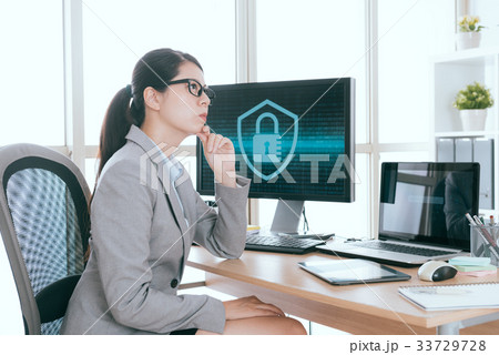 pretty elegant online information manager woman 33729728