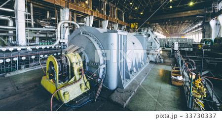 steam turbine at power plant 33730337