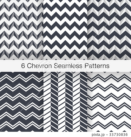 Set of 6 Chevron Seamless Patterns Set of 6 Chevron Seamless Patterns 33730836
