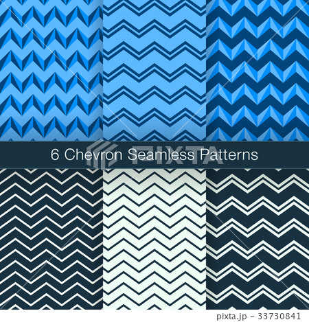 Set of 6 Chevron Seamless Patterns Set of 6 Chevron Seamless Patterns 33730841