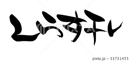 筆文字 しらす干し 食べ物 イラスト のイラスト素材