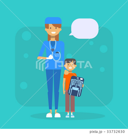 Medical Doctor With Child Holding X Ray Hospital Medical Doctor With Child Holding X Ray Hospital 33732630