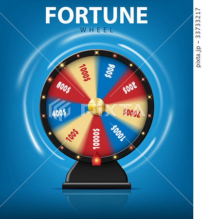 Realistic 3d spinning fortune wheel isolated on 33733217
