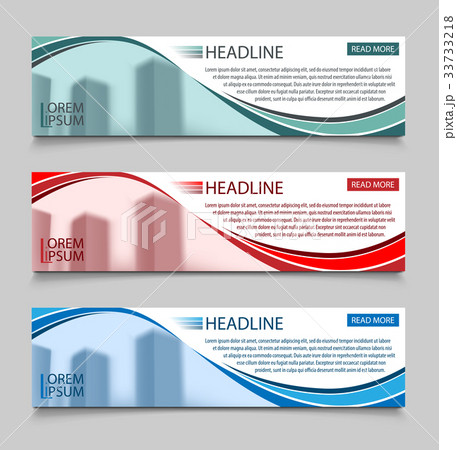 Website horizontal business banners vector 33733218