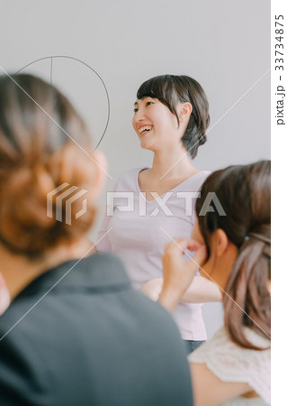 オフィスで働く若い女性 オフィスで働く若い女性 33734875