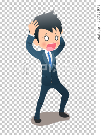 落ち込むスーツ姿の若い男性ビジネスマン 33735975