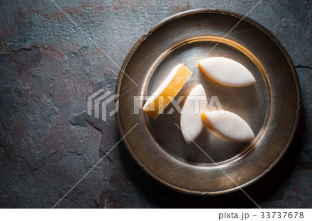 Calissons d'Aix-en-Provence on a plate on 33737678
