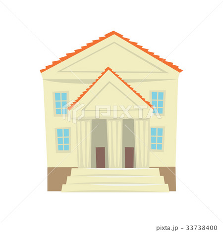 Justice court building cartoon vector Illustration 33738400