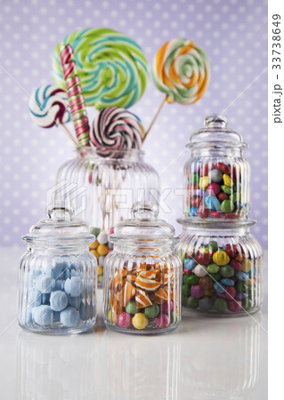 Mixed colorful sweets, lollipops and candy 33738649