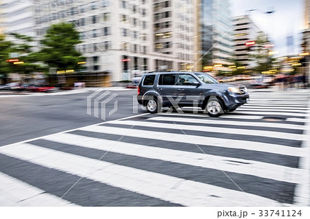 Car on the pedestrian crossing 33741124