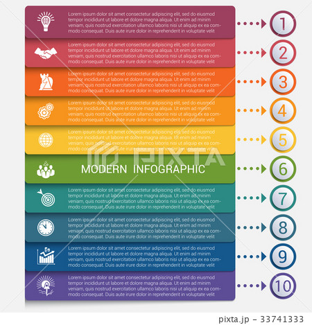 Modern strips infographics 10 options banner Modern strips infographics 10 options banner 33741333