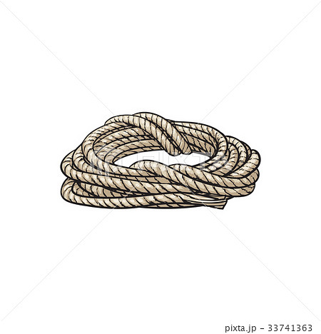 Roll Of Ship Rope Cartoon Vector Illustrationのイラスト素材