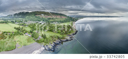 Aerial view of the beautiful village of Benderloch 33742805