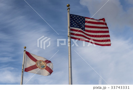 the American and Florida State flag the American and Florida State flag 33743331