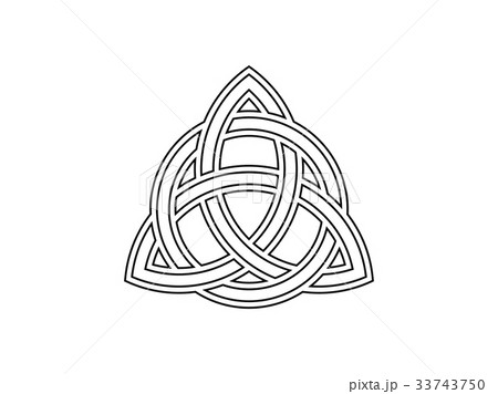 Triquetra. Trinity knot. Celtic symbol of eternity Triquetra. Trinity knot. Celtic symbol of eternity 33743750