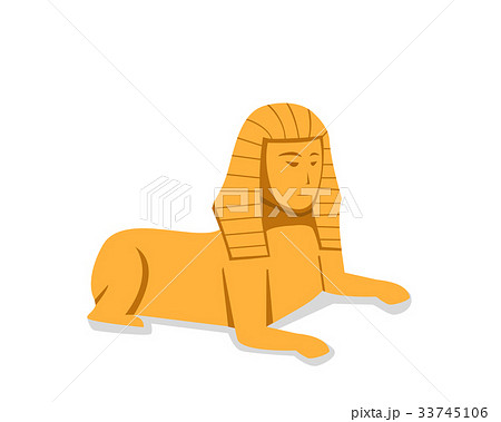 Isolated Sphinx In Flat Style Vectorのイラスト素材