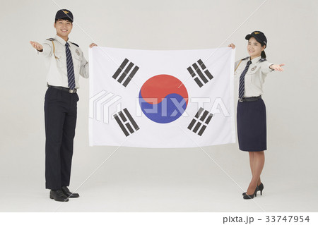 警察 ユニフォーム 太極旗 33747954