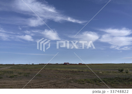 ゴビ砂漠 雲 モンゴルの写真素材 3374