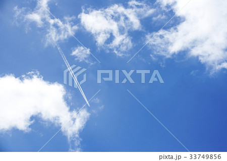 雲 飛行機 飛行機雲 33749856