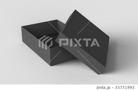 Flat black box mockup 33751993