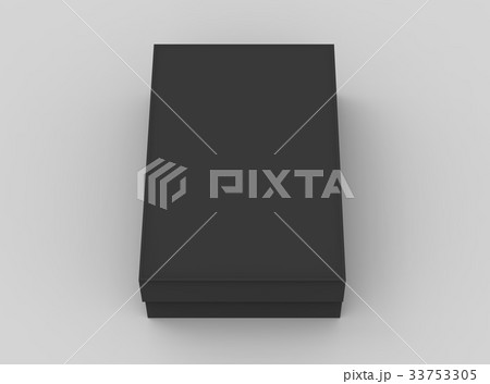 Flat black box mockup 33753305