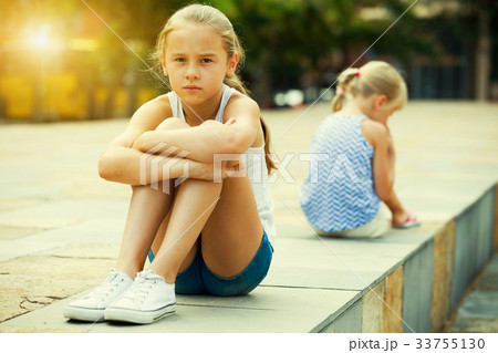 Small sisters upset after quarrel outside Small sisters upset after quarrel outside 33755130