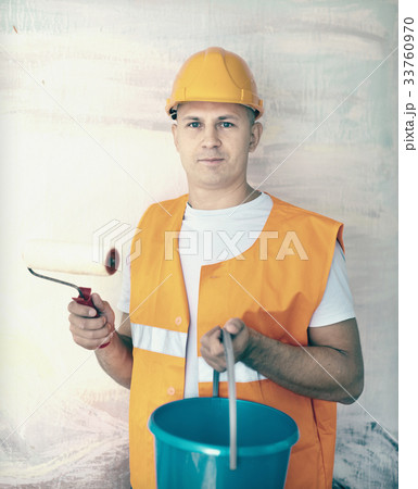 house painters with paint roller house painters with paint roller 33760970