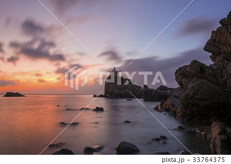 夕焼け 海 釜山 33764375