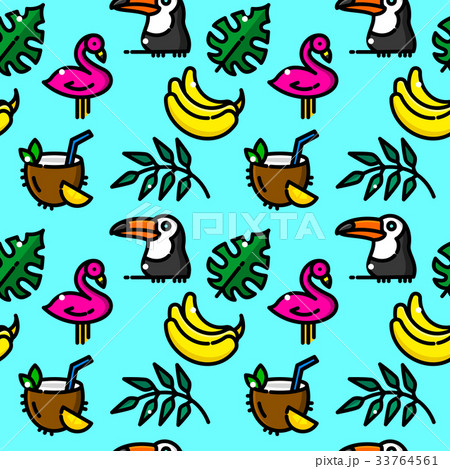 Tropical seamless pattern vector illustration Tropical seamless pattern vector illustration 33764561