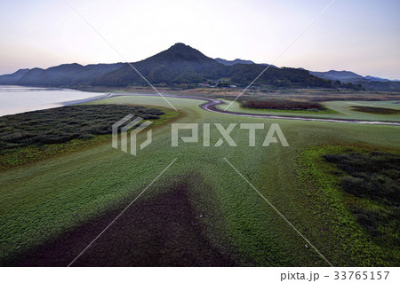 干ばつ 乾燥 大清湖 33765157