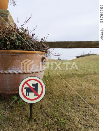 ペットの小便禁止のピクトグラム 33766509