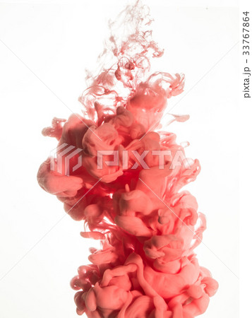 Ink swirl in water isolated on white background Ink swirl in water isolated on white background 33767864