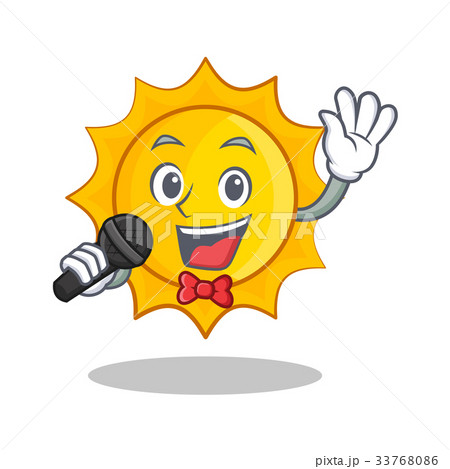 Singing cute sun character cartoon 33768086