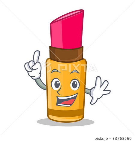 Finger lipstick character cartoon style 33768566
