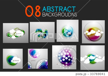Collection of technology futuristic abstract 33769041