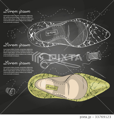 Fashion vector sketch womens shoes. Fashion vector sketch womens shoes. 33769123