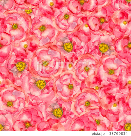Watercolor rose seamless pattern Watercolor rose seamless pattern 33769834