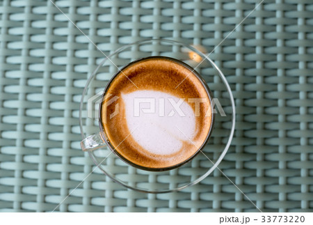 Vintage style of Hot coffee with heart 33773220