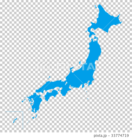 日本地図　白地図 33774719