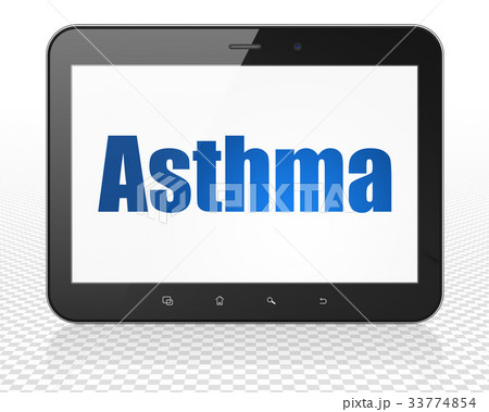 Healthcare concept: Tablet Pc Computer with Asthma 33774854