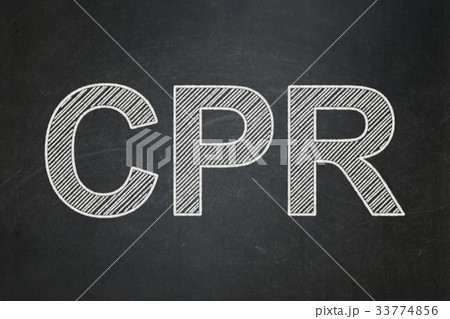 Healthcare concept: CPR on chalkboard background 33774856