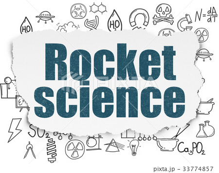 Science concept: Rocket Science on Torn Paper 33774857