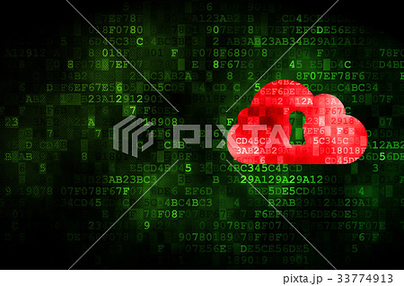 Cloud computing concept: Cloud With Keyhole on 33774913
