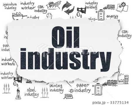 Industry concept: Oil Industry on Torn Paper 33775134