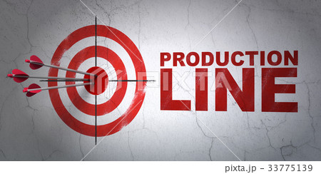 Industry concept: target and Production Line on Industry concept: target and Production Line on 33775139