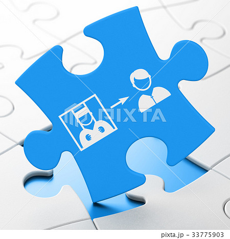 Law concept: Criminal Freed on puzzle background Law concept: Criminal Freed on puzzle background 33775903