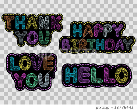 Set of colorful stickers 33776442