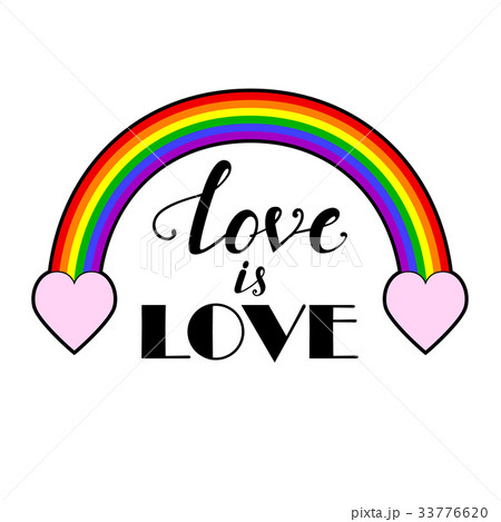 rainbow with hand drawn inscription 33776620