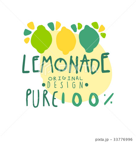 Pure lemonade 100 percent logo template original Pure lemonade 100 percent logo template original 33776996