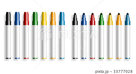 Colorful marker pen, opened and closed marker 33777028